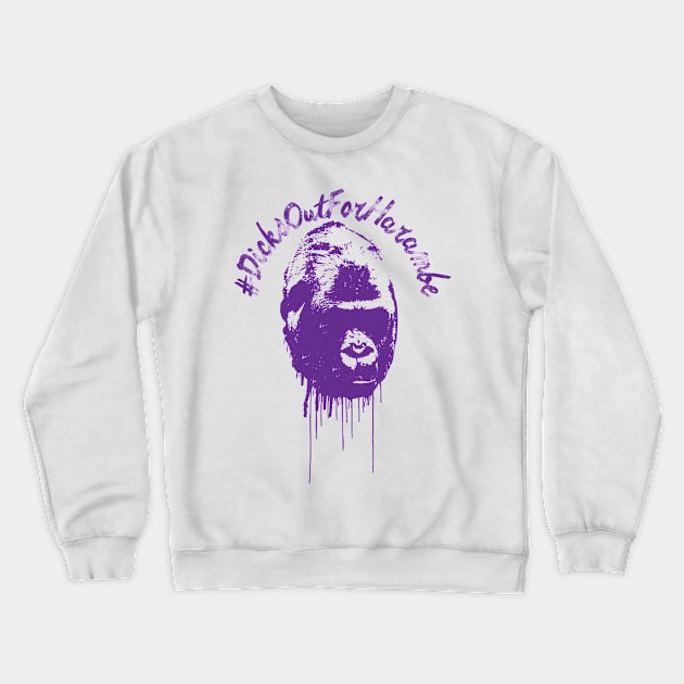 D***s out for harambe Crewneck Sweatshirt by PolishedDesigns